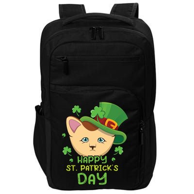 Shamrock Kawaii Cat Cute Cat Happy Saint Patrick Day Cute Gift Impact Tech Backpack