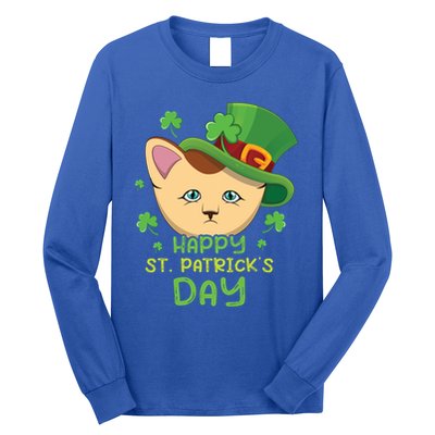 Shamrock Kawaii Cat Cute Cat Happy Saint Patrick Day Cute Gift Long Sleeve Shirt