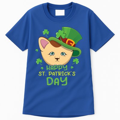 Shamrock Kawaii Cat Cute Cat Happy Saint Patrick Day Cute Gift Tall T-Shirt