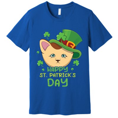 Shamrock Kawaii Cat Cute Cat Happy Saint Patrick Day Cute Gift Premium T-Shirt