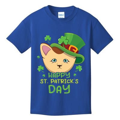 Shamrock Kawaii Cat Cute Cat Happy Saint Patrick Day Cute Gift Kids T-Shirt