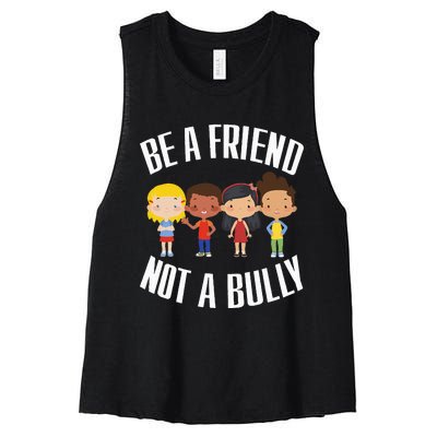 Spread Kindness Choose Friendship Over Bullying Women's Racerback Cropped Tank