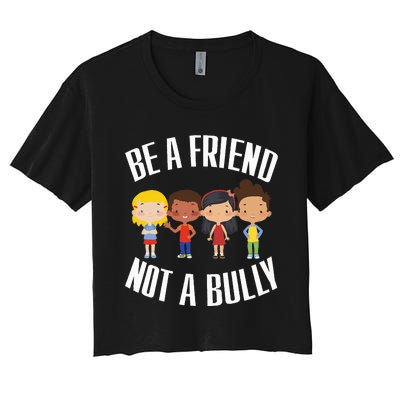 Spread Kindness Choose Friendship Over Bullying Women's Crop Top Tee