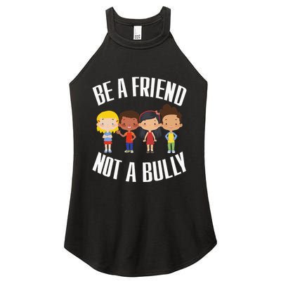 Spread Kindness Choose Friendship Over Bullying Women's Perfect Tri Rocker Tank