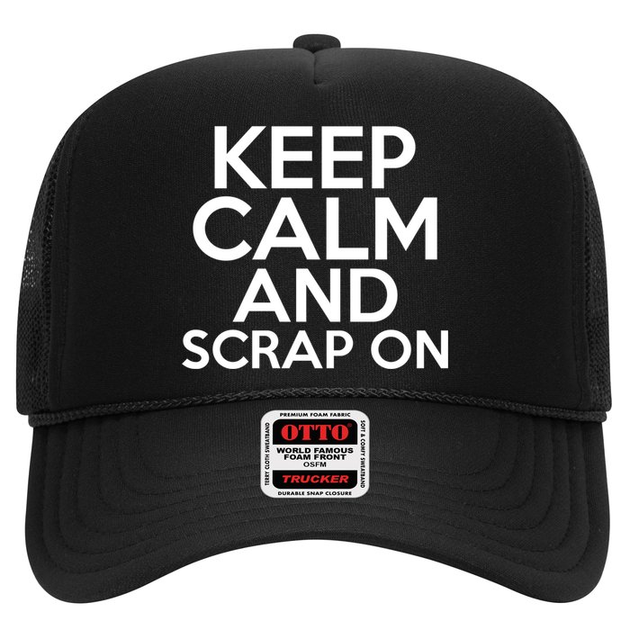 Scrapbook Keep Calm And Scrap On I Do Crafts Scrapbooking Gift Trucker Hat