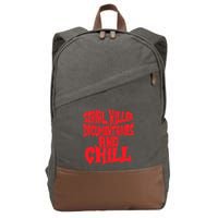Serial Killer Documentaries And Chill Halloween Cotton Canvas Backpack