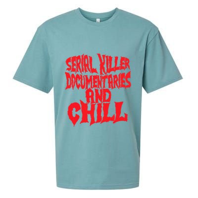 Serial Killer Documentaries And Chill Halloween Sueded Cloud Jersey T-Shirt