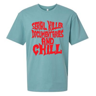 Serial Killer Documentaries And Chill Halloween Sueded Cloud Jersey T-Shirt