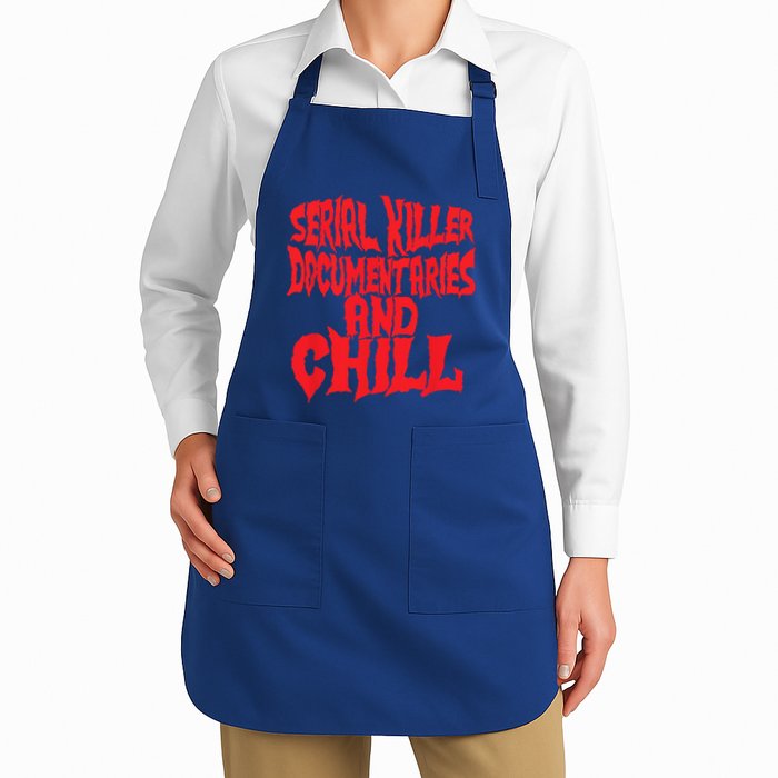 Serial Killer Documentaries And Chill Halloween Apron