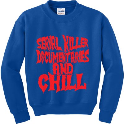 Serial Killer Documentaries And Chill Halloween Kids Sweatshirt