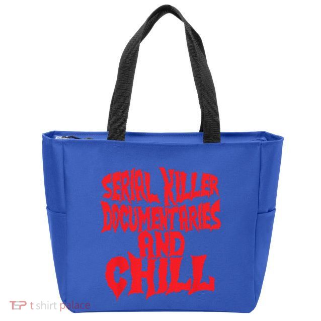 Serial Killer Documentaries And Chill Halloween Zip Tote Bag