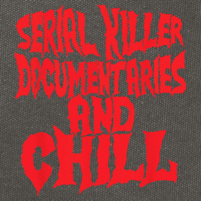 Serial Killer Documentaries And Chill Halloween Cotton Canvas Backpack