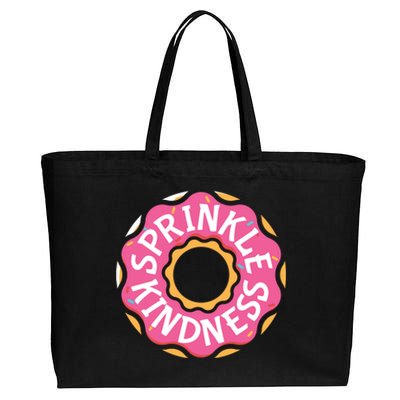 Sprinkle Kindness Donut Graphic Plus Size Shirt For Girl Boy Unisex Cotton Canvas Jumbo Tote