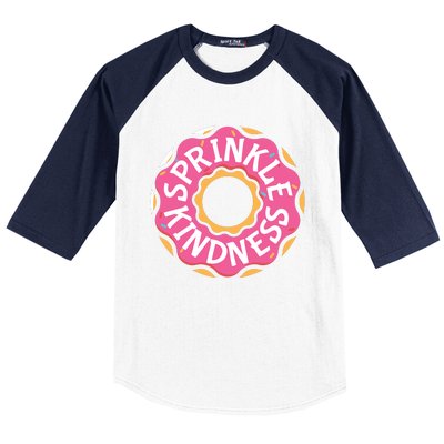 Sprinkle Kindness Donut Graphic Plus Size Shirt For Girl Boy Unisex Baseball Sleeve Shirt