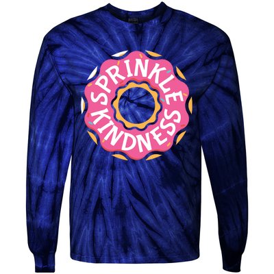 Sprinkle Kindness Donut Graphic Plus Size Shirt For Girl Boy Unisex Tie-Dye Long Sleeve Shirt