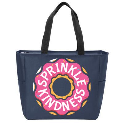 Sprinkle Kindness Donut Graphic Plus Size Shirt For Girl Boy Unisex Zip Tote Bag