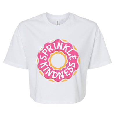 Sprinkle Kindness Donut Graphic Plus Size Shirt For Girl Boy Unisex Bella+Canvas Jersey Crop Tee