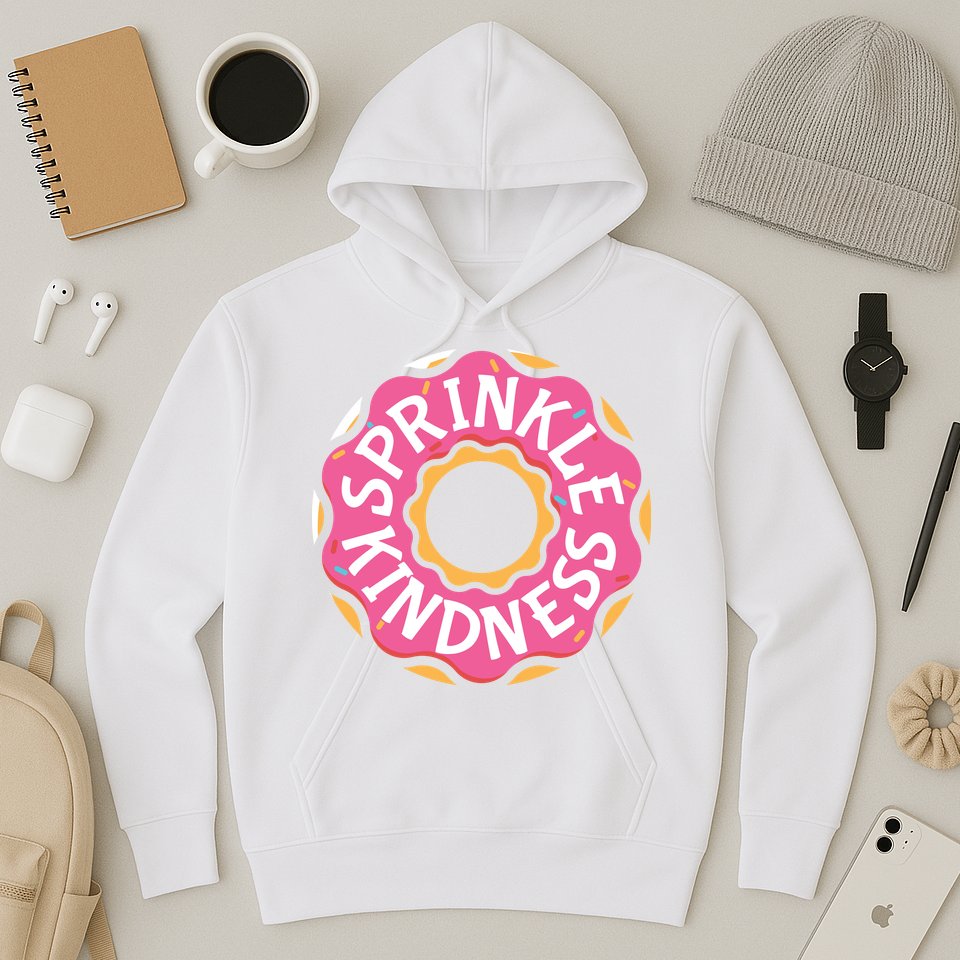 Sprinkle Kindness Donut Graphic Plus Size Shirt For Girl Boy Unisex Hoodie