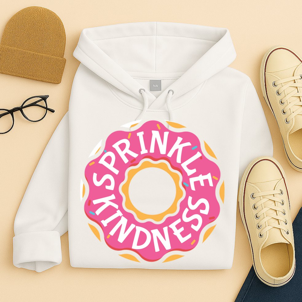 Sprinkle Kindness Donut Graphic Plus Size Shirt For Girl Boy Unisex Hoodie