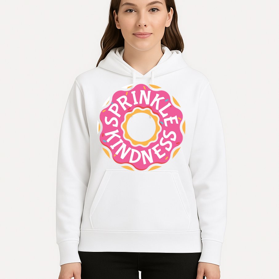 Sprinkle Kindness Donut Graphic Plus Size Shirt For Girl Boy Unisex Hoodie