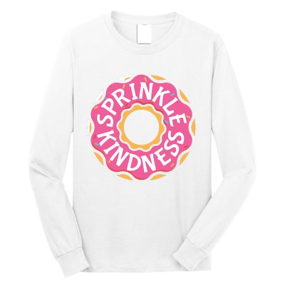 Sprinkle Kindness Donut Graphic Plus Size Shirt For Girl Boy Unisex Long Sleeve Shirt