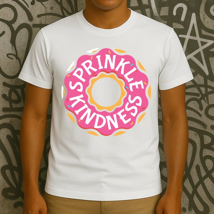 Sprinkle Kindness Donut Graphic Plus Size Shirt For Girl Boy Unisex T-Shirt