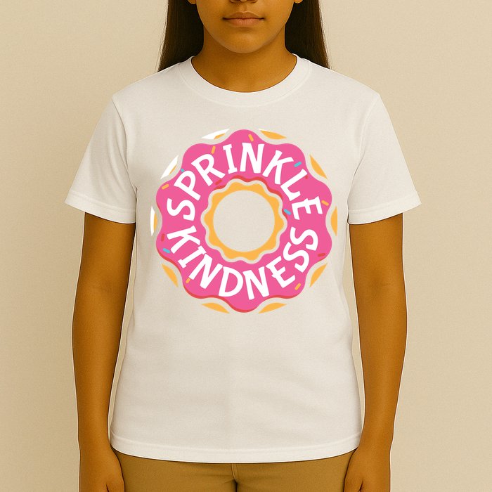Sprinkle Kindness Donut Graphic Plus Size Shirt For Girl Boy Unisex T-Shirt