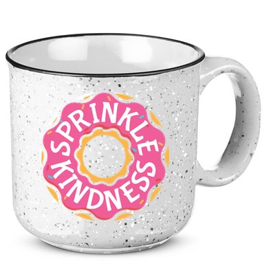 Sprinkle Kindness Donut Graphic Plus Size Shirt For Girl Boy Unisex 15oz Campfire Ceramic Mug