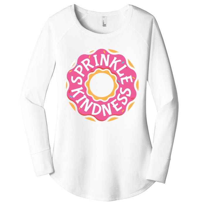 Sprinkle Kindness Donut Graphic Plus Size Shirt For Girl Boy Unisex Women's Perfect Tri Tunic Long Sleeve Shirt