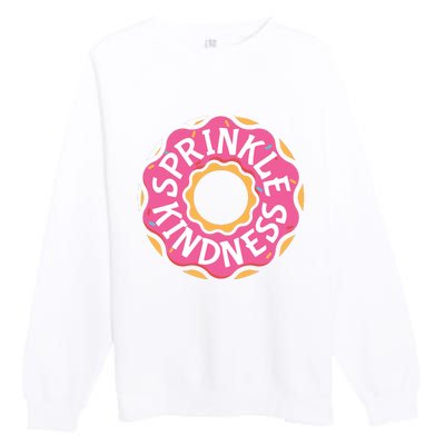 Sprinkle Kindness Donut Graphic Plus Size Shirt For Girl Boy Unisex Premium Crewneck Sweatshirt