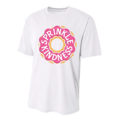 Sprinkle Kindness Donut Graphic Plus Size Shirt For Girl Boy Unisex Performance Sprint T-Shirt