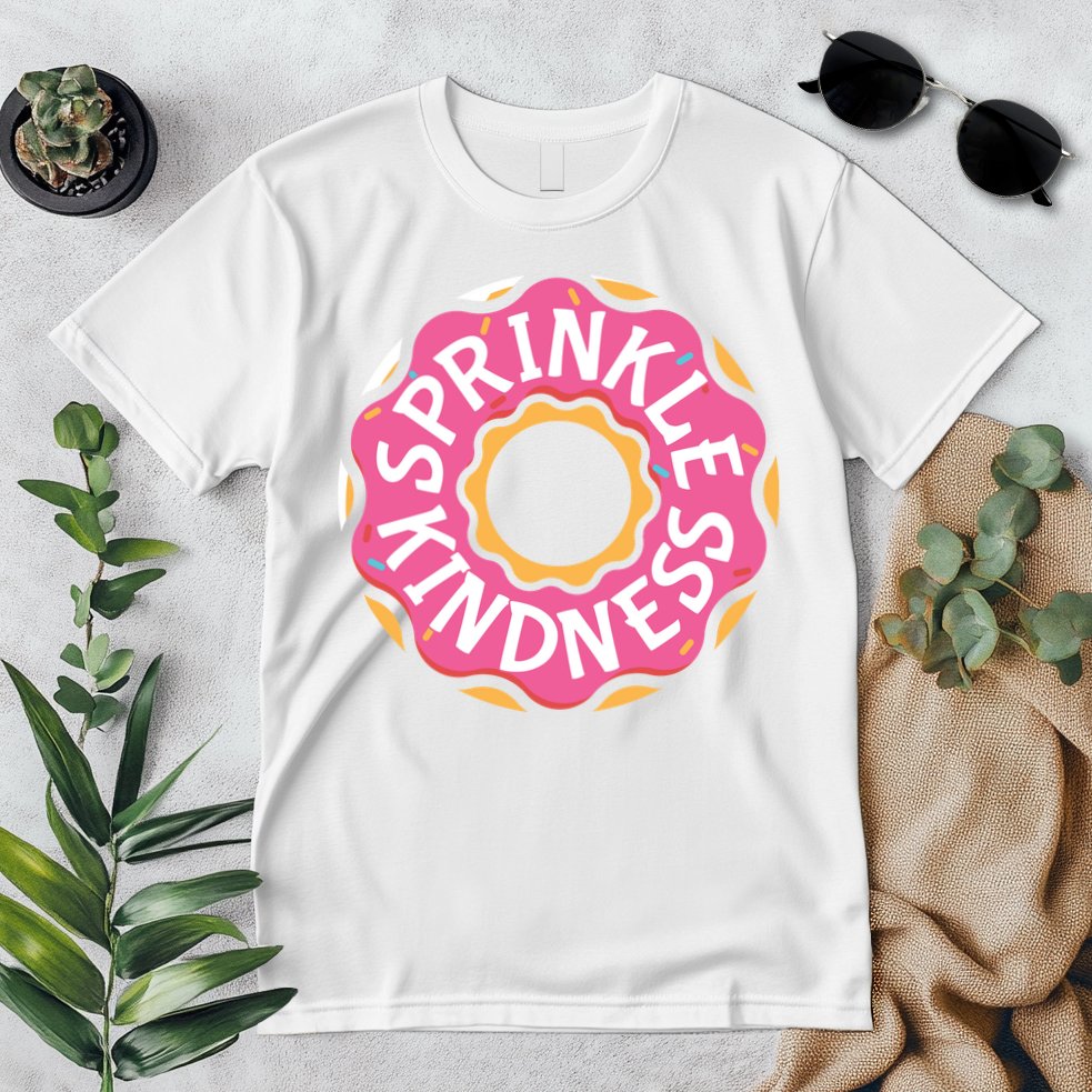 Sprinkle Kindness Donut Graphic Plus Size Shirt For Girl Boy Unisex Premium T-Shirt