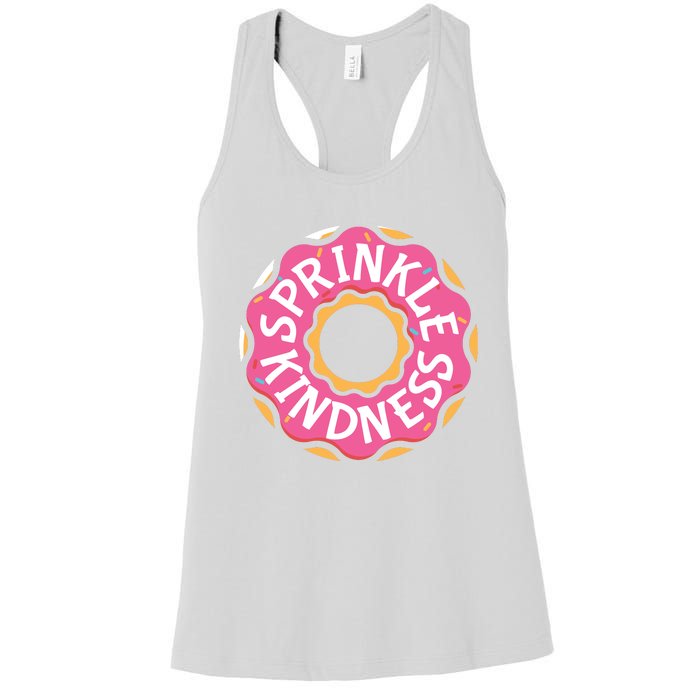 Sprinkle Kindness Donut Graphic Plus Size Shirt For Girl Boy Unisex Women's Racerback Tank