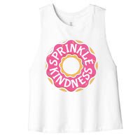 Sprinkle Kindness Donut Graphic Plus Size Shirt For Girl Boy Unisex Women's Racerback Cropped Tank