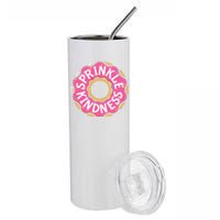 Sprinkle Kindness Donut Graphic Plus Size Shirt For Girl Boy Unisex Stainless Steel Tumbler