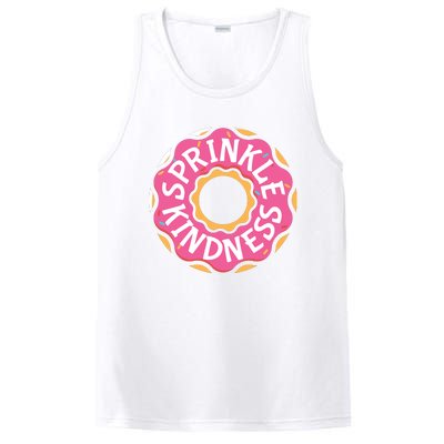 Sprinkle Kindness Donut Graphic Plus Size Shirt For Girl Boy Unisex PosiCharge Competitor Tank