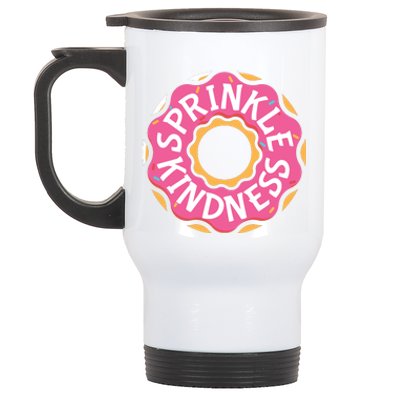 Sprinkle Kindness Donut Graphic Plus Size Shirt For Girl Boy Unisex Stainless Steel Travel Mug