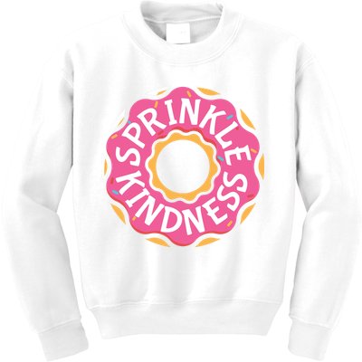 Sprinkle Kindness Donut Graphic Plus Size Shirt For Girl Boy Unisex Kids Sweatshirt