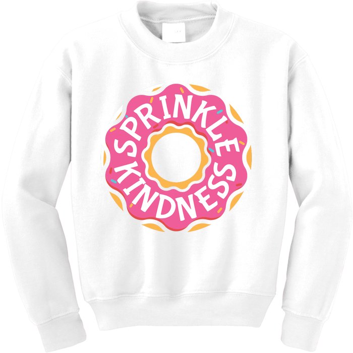 Sprinkle Kindness Donut Graphic Plus Size Shirt For Girl Boy Unisex Kids Sweatshirt