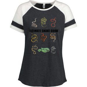 Snakes Kids Educational Serpent Zookeeper Reptile Lover Enza Ladies Jersey Colorblock Tee