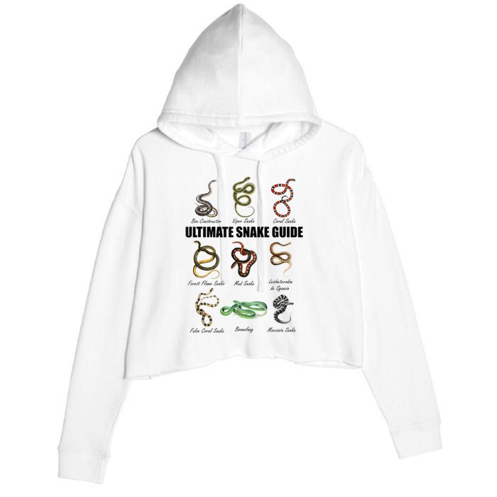 Snakes Kids Educational Serpent Zookeeper Reptile Lover Crop Fleece Hoodie