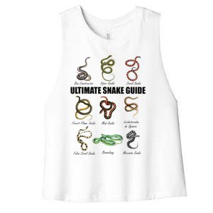 Snakes Kids Educational Serpent Zookeeper Reptile Lover Women's Racerback Cropped Tank