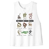 Snakes Kids Educational Serpent Zookeeper Reptile Lover Women's Racerback Cropped Tank