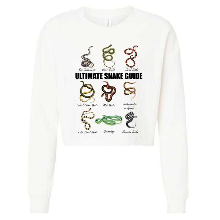 Snakes Kids Educational Serpent Zookeeper Reptile Lover Cropped Pullover Crew