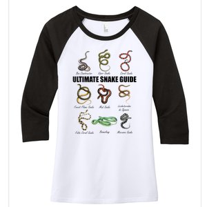 Snakes Kids Educational Serpent Zookeeper Reptile Lover Women's Tri-Blend 3/4-Sleeve Raglan Shirt