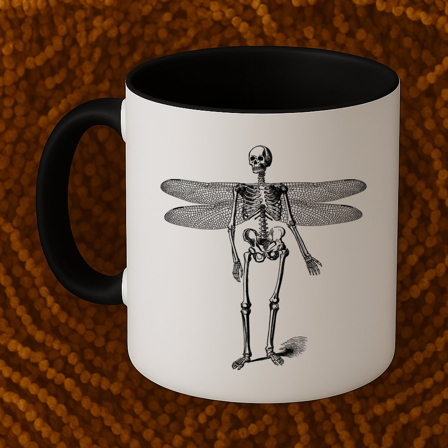 Skeleton Fairy Grunge Mug