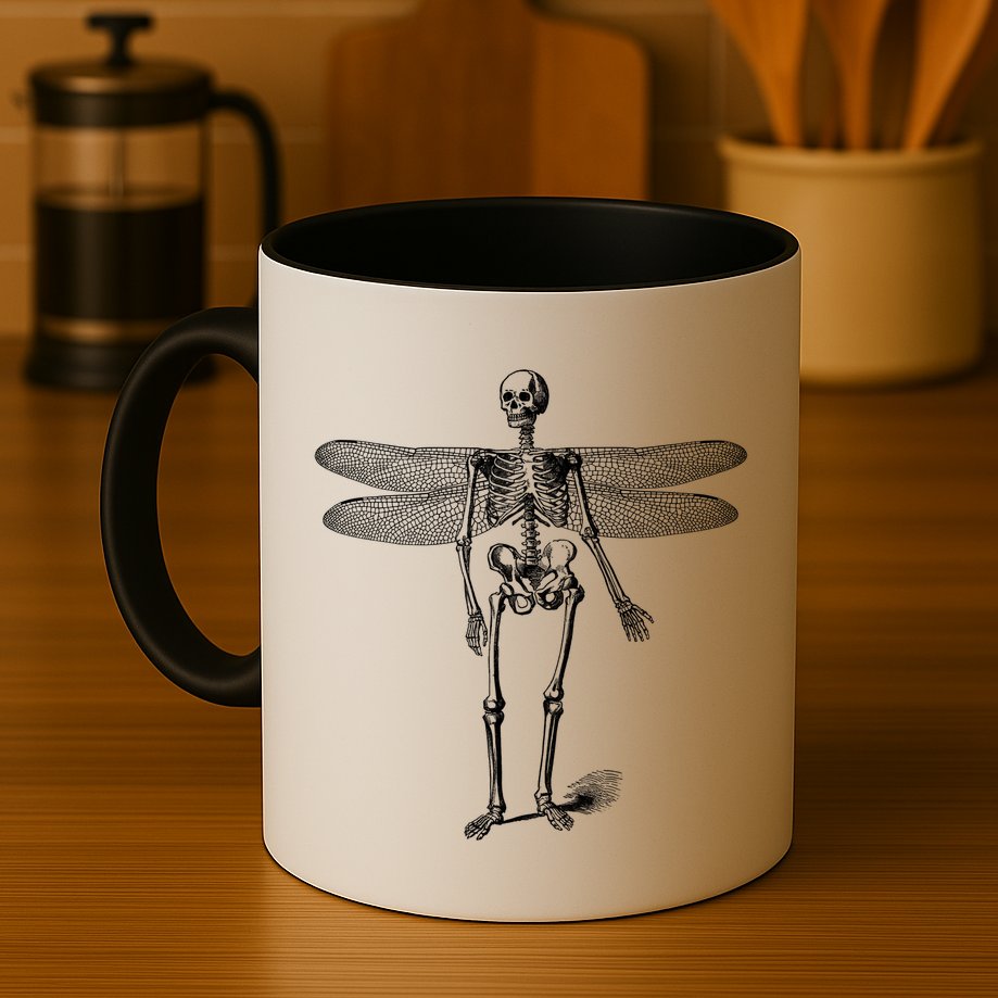 Skeleton Fairy Grunge Mug