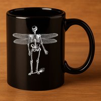 Skeleton Fairy Grunge 11oz C Handle Ceramic Mug