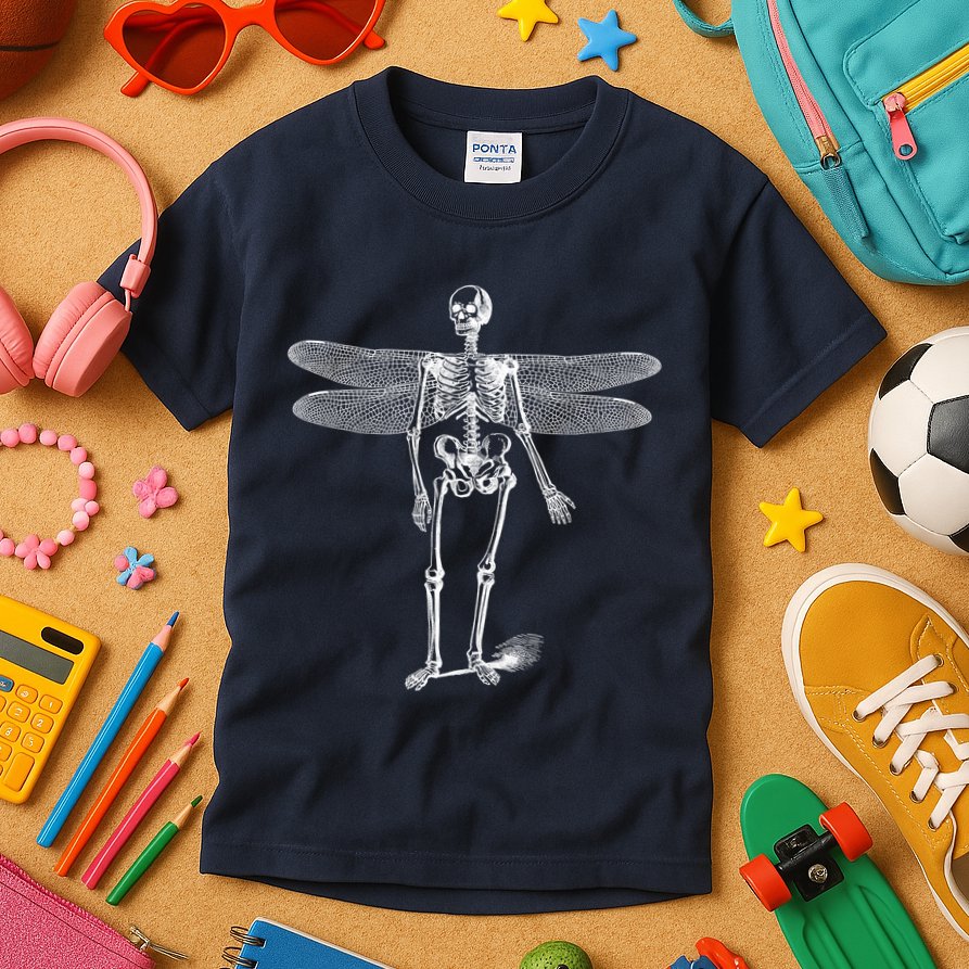 Skeleton Fairy Grunge Kids T-Shirt