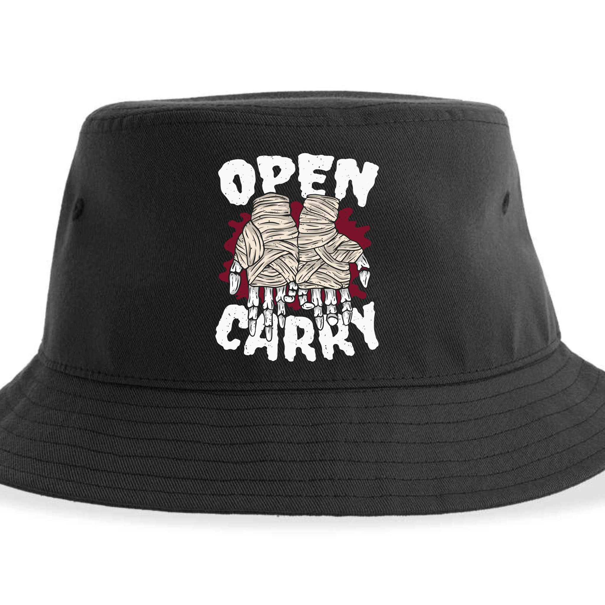 Skeleton Open Carry Boxing Sustainable Bucket Hat
